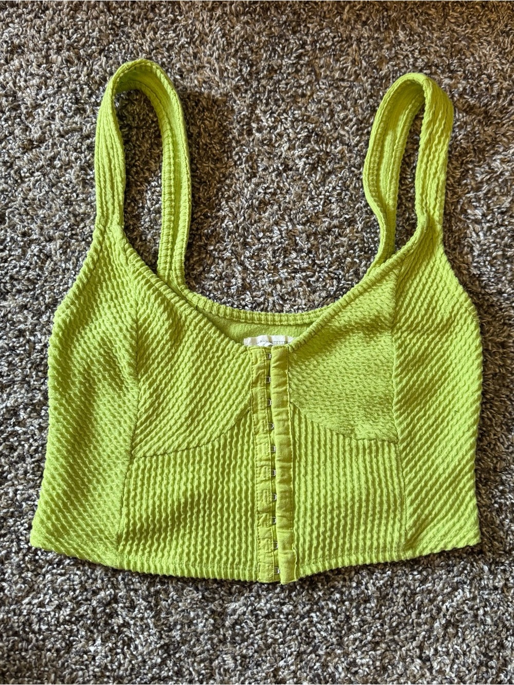 Urban Outfitters Green Corset-Style Crop Top